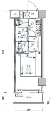 LEXE AZEST横濱関内の間取り画像