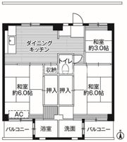 ビレッジハウス浦賀3号棟の間取り画像