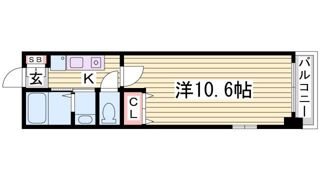 レジディア三宮東の間取り画像