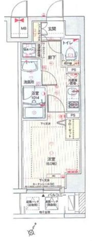 エスティライフ三宮東の間取り画像