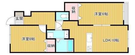 グランディール芳泉Bの間取り画像