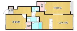 グランディール芳泉Bの間取り画像