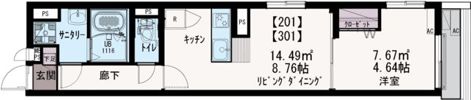 IXO HANA－REの間取り画像