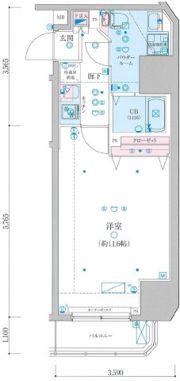 GENOVIA渋谷笹塚skygardenの間取り画像