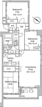 コートヒルズ横濱山手の間取り画像