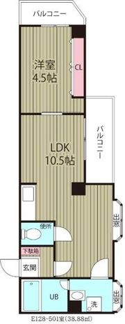 KOB 6（E－128）の間取り画像