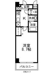 シャルマンフジ天神橋サウスの間取り画像