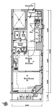 ヴィータローザシーキューレジデンス南千住の間取り画像