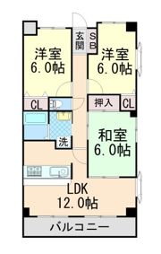 エスペランサ六甲道の間取り画像
