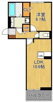 Polonia Wakamatsu B棟の間取り画像