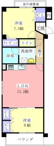 レージュ大和の間取り画像