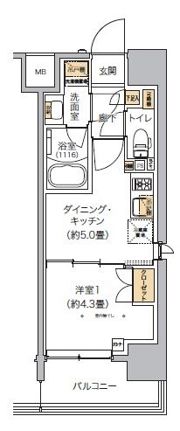 リビオメゾン芝浦の間取り画像
