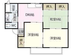 グランディール庚午中A棟の間取り画像