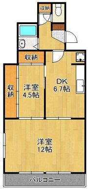 桃園VIPマンション B棟 210号室の間取り画像