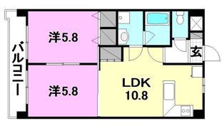 ヴェルジェ石手川の間取り画像