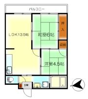 ハイツ広白石の間取り画像
