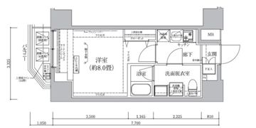 ティモーネプレミアム東京梅島の間取り画像