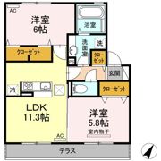 ヴィラージュ月出 B棟の間取り画像