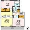 ヴィラージュ月出 B棟の間取り画像