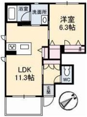 Dear Court新涯の間取り画像