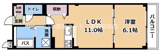 グローリ南草津Ⅱの間取り画像