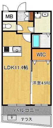 ヒルズ折尾の間取り画像