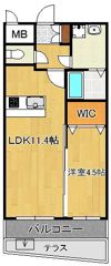 ヒルズ折尾の間取り画像