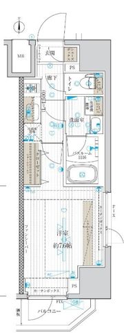 フュージョナル千住緑町の間取り画像