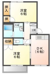 レーベンにわせAの間取り画像