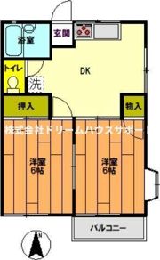 サニーハイツ日高の間取り画像