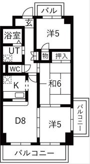 ハピネス川名の間取り画像