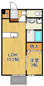 スクールサイド若藤の間取り画像