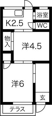 重美荘の間取り画像