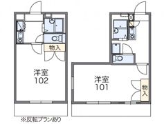 レオパレスフォンテーヌⅠの間取り画像