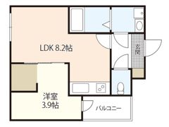 クレトス祇園新橋の間取り画像