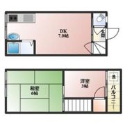 蛍池南町2丁目テラスハウスの間取り画像