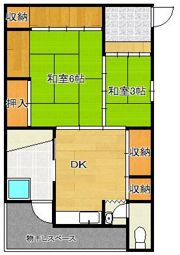 大畠2丁目平屋の間取り画像