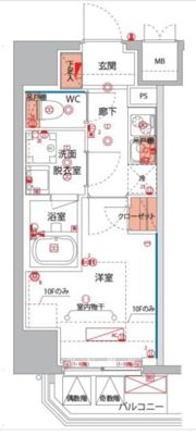 ハーモニーレジデンス横浜大通り公園EIRAKUの間取り画像