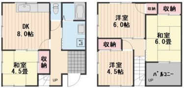 メゾネット花尻の間取り画像