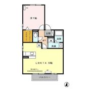 リビングタウン明ケ島 Aの間取り画像