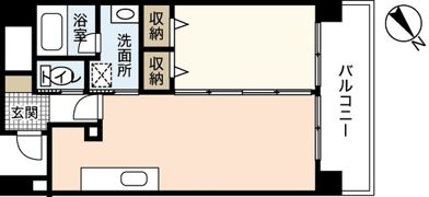 ディアメゾン新白島駅の間取り画像