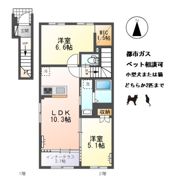 東五城字西大堀新築アパートの間取り画像