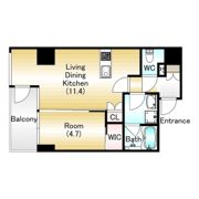 フォルトナート扇町の間取り画像