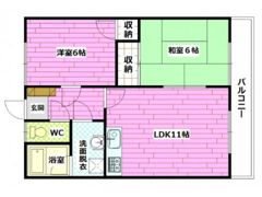 西山本ハイツの間取り画像