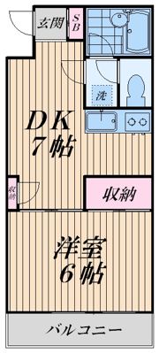 フラットマーローの間取り画像