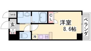 ONLYONE灘南通の間取り画像
