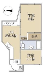 岩渕マンションの間取り画像