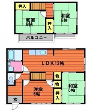 大福貸家の間取り画像