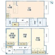 田園調布5丁目テラスハウスT邸の間取り画像