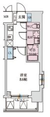 スプランディッド上本町WESTの間取り画像